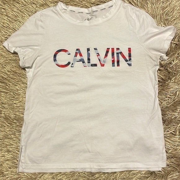 CALVIN‎ Klein White Tee Shirt - Picture 1 of 8